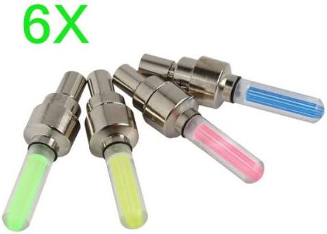 6x Bike Bicycle LED Wheel Lights Valve Lamp Valve Core Light.