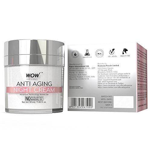 WOW Skin Science Anti Aging Night Cream - No Minerals And No Parabens - Infused With Matrixly 3000 Peptide, Hyaluronic Acid & Vitamin C - 50Ml 5 WOW Skin Science Anti Aging Night Cream - No Minerals And No Parabens - Infused With Matrixly 3000 Peptide, Hyaluronic Acid & Vitamin C - 50Ml - Image 5