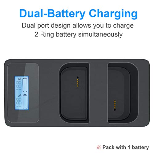 Charging Station and 1- Pack Rechargeable Battery for Ring Spotlight Cam Battery, Ring Video Doorbell 2 & Ring Stick Up Cam Battery - Thumbnail 3