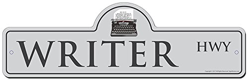 Writer Street Sign | Indoor/Outdoor | Funny Home Dcor for Garages, Living Rooms, Bedroom, Offices | SignMission personalized gift