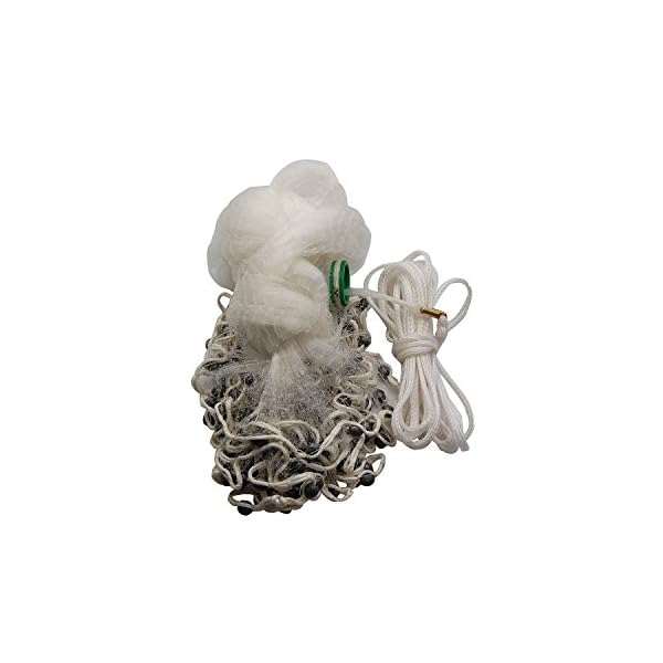 9ft-38-Mesh-Size-1lb-Clear-Saltwater-Cast-Net-with-a-Handy-Bucket