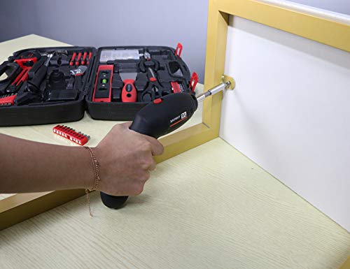 Werkzeugkoffer Set mit Werkzeug für Damen inklusive Akkuschrauber SAAVWAY P7994 Handwerkzeug Aufbewahrungskoffer… – Bild 7