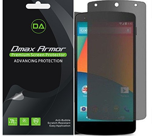 [2-Pack] Dmax Armor- LG Google Nexus 5 Privacy Anti-Spy Screen Protector Shield - Lifetime Replacements Warranty- Retail Packaging