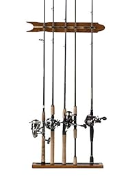 Organized Fishing Soporte vertical para montar en pared, para guardar cañas de pescar. Puedes guardar hasta 8 cañas.