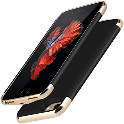 iPhone 8 Plus Battery Case,Emgmoo 3500mAh Ultra Slim Portable Extended Battery Charger Case Rechargeable Backup Battery Case for iPhone 6/6S/7/8 Plus(Black Gold)
