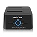 Wavlink USB C 3.1 to SATA Dual Bay External Hard Drive Docking Station with Offline Clone for 2.5/3.5in SSD HDD SATA (SATA I/II/III) 6Gbps, Support 2X 8TB and UASP-Black primary