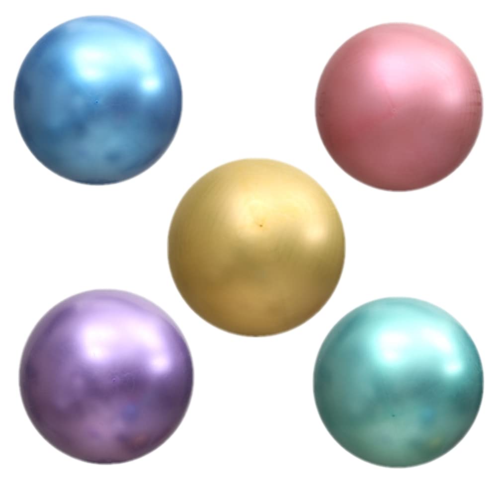 CHSYOO 5 Pieces 36-Inch Metal Balloons Luminous Colorful Balloons, Blue, rose Golden, golden, green, purple