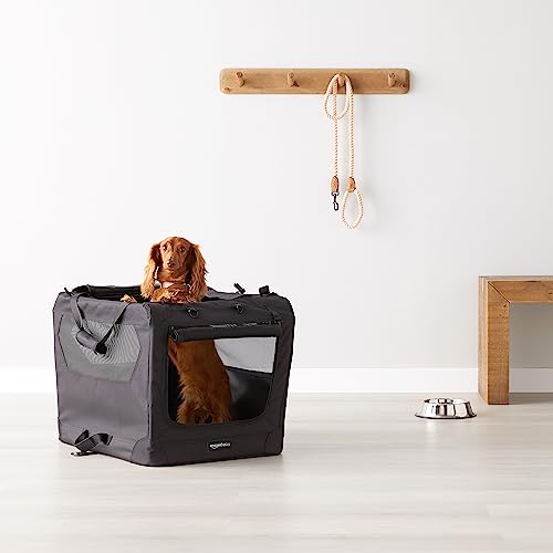 Amazon Basics Folding Portable Soft Pet Dog Crate Carrier Kennel, 26 x