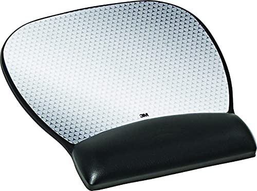 3M - Precise Leatherette Mouse Pad W/Wrist Rest, Nonskid Base, 8-3/4 X 9-1/4, Bl (641438006259)