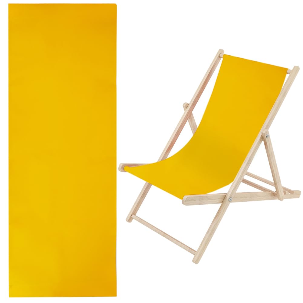 GORGECRAFT 1Pc Beach Sling Chair Replacement Cloth 435*1150mm Chair Oxford Cloth Gold Chair Fabric Reclining Sling Lawn Chair Webbing Foldable Lounge Chair Fabric for Sunbathing Garden Courtyard Beach
