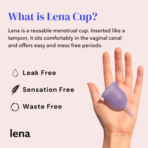 Lena Sensitive Menstrual Cup USA Made Soft Feminine Care 12h Wear Tampon, Pad, and