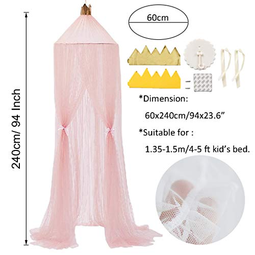 Bed Canopy for Girls Princess Bed Canopy Mosquito Net Nursery Play
