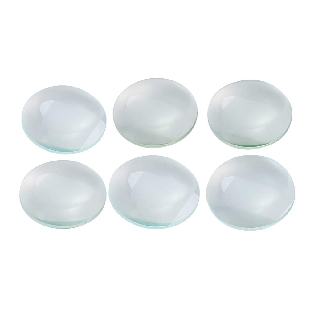 ibasenice 6pcs Lenticular Durable Labrynths Edgers Optical Magnifying Glass for Coins Clear Frame Eye Loupe Convex Experiment Equipment 100mm Magnifier