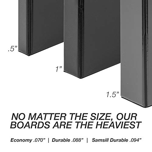 Samsill Durable 1.5 Inch Binder / White Round Ring Binder