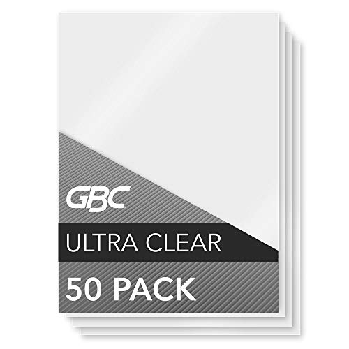 GBC Folhas laminadas, bolsas laminadas térmicas tamanho carta, 10 mm, HeatSeal UltraClear, pacote com 50 (3200406)