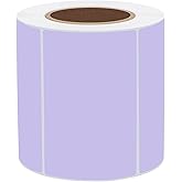 STARLIBOO 3x2 inch Direct Thermal Label Stickers for Barcode, Address, Compatible with Rollo Label Printer & Zebra Desktop Printers (Purple)