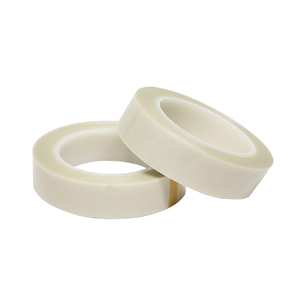 HugeDE 2 Rolls 13mm x 10m Glass Fiber Drawer Slide Tapes, Low Friction, Abrasion Resistance, White, Wood, Metal Surface Protection Tape, Squeak Reduction, Wood Cabinet, Curtain