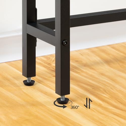 HOOBRO Extra Narrow Console Table with Power Outlets, 120cm Skinny Entryway Table for Living Room, Slim Console Table Behind Couch, Thin Sofa Table for Hallway, Foyer, Rustic Brown EBF15KXG01G1
