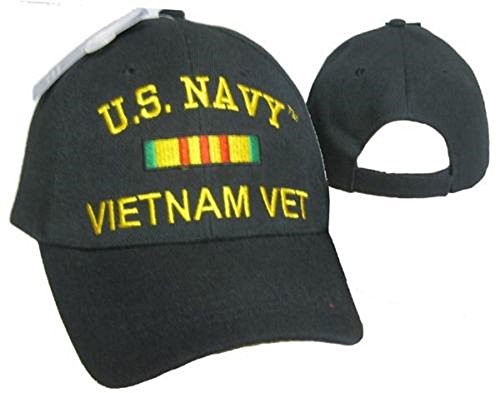 AES U.S. Navy Veteran Vetrans Ribbon 3D Embroidered Baseball Cap Hat (Licensed)