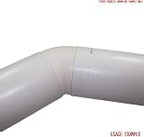 Kair 150mm 6in Plastic Ducting 45 Degree Elbow Bend White Spigot view 6
