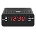 Jingsense 251US Digital Alarm Clock Radio with AM/FM, Dimmer, Snooze, Sleep Timer for Bedrooms/Night Stands-Black