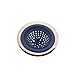 COOK with COLOR Sink Strainer, Kitchen Sink Drain Strainer, Easy to Clean Silicone Drain Basket with Copper Rim (Navy)