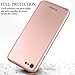 COOLQO Compatible for iPhone 11 Case, Clear 360 Full Body Coverage Hard PC+Soft Silicone TPU 3in1 Shockproof Phone Cover [Certified Military Protective] Rose Gold