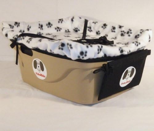 1 Seater Dog Car Seat Finish: Tan, Harness Size: Small, Lining Color: White