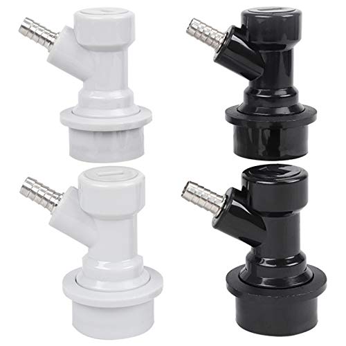 SODIAL 2 Pairs Homebrew Ball Lock Keg Disconnect Liquid And Gas Barbed Connectors Cornelius Corny Kegerator Beer