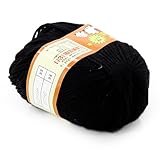 Joylive Soft Wool Worsted Sweater Cashmere Knitting Knitted Warm Baby Yarn 50g Black