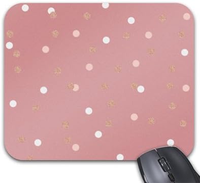 Mousepads elegant rose gold glitter pink polka dots pattern Mouse Mat