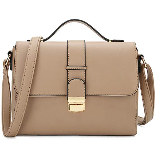 Catmicoo Crossbody Purses for Women Classic Small Satchel Bags for Women (Apricot)