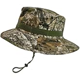 Bell Rangers Realtree APX Camo Boonie Hat – Men's Camo Bucket Hat | Rain Hat for Men & Women Waterproof | Foldable Wide Brim Fishing Hiking Garden Beach Hat | Adjustable Chin Strap Hunting Hat