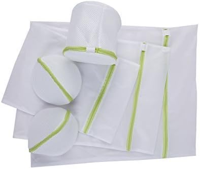 Mesh Laundry Bag with zipper, Set of 6 Pack, Wash Bag for Sweater, Scarf, Underwear, panty, Bra, Socks, Enclose The Clothing To Be Clean, Travel Laundry Bag
