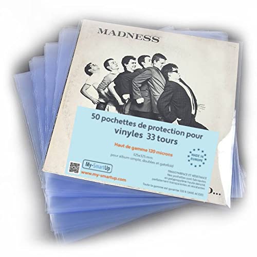 50 premium outer record sleeves 12" 33rpm 120µ