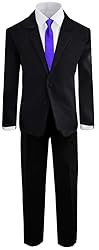 Black n Bianco Boys Formal Black Suit with Shirt