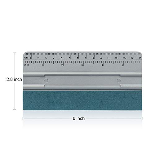 thumbnail image 2 of Gomake 3-Pack Vinyl Wrap Squeegees With Felt Edge - 7.6 Inch Measuring Tool Squeegee For Car Tint 2 of 12
