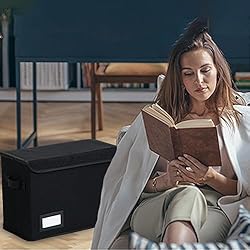 EOOUT 2pcs Comic Book Storage Box, Collapsible