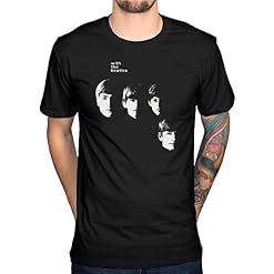 JBT The Beatles with The Beatles Men’s T-Shirt Lennon Mccartney Fab Four Black XXL - Les Beatles, Paul McCartney, John Lennon, RIngo Starr, George Harrison