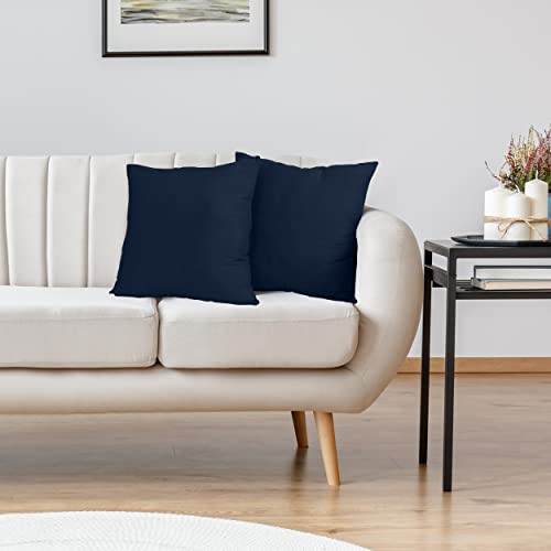 Utopia Bedding Throw Pillows Insert (Pack Of 2, Navy) 24 X 24 Inches
