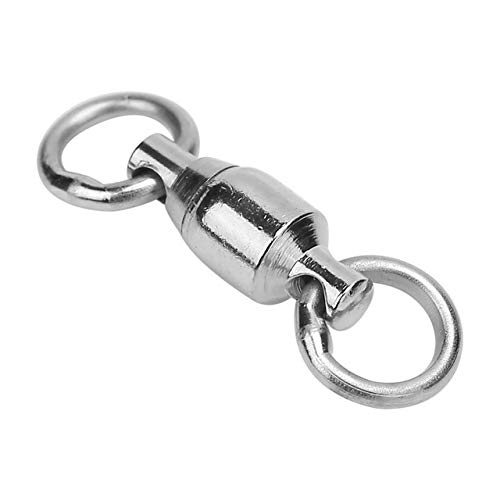 BeesClover 20pcs/lot Stainless Steel Fishing Swivel Snap Connectors #0-8 Swivel with Solid Ring Fishing Swivel Connectors Model 2 One Size - Thumbnail 3