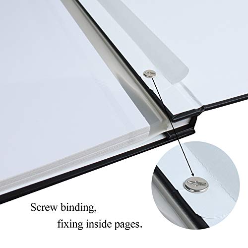 Zoview Art Magnetic Self-Stick Page Photo Album for Wedding or Family, Hand Made DIY Albums Holds 3X5, 4X6, 5X7, 6X8,8X10 Photos, A52053 (Golden)