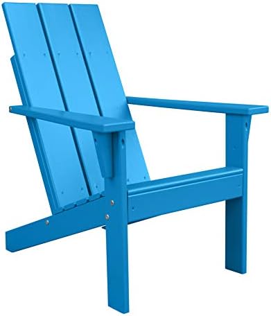 Porchgate Amish Made Heavy Duty Modern Adirondack Chair (Caribbean Blue)