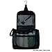 The Fine Living Portable Latex Mesh Shower Caddy Tote Bag, Gym Shower Caddy Hanging Organizer with Metal Hook, Dorm Room Essentials, Travel Toiletries, Camping RV Essentials, Black 12”x3”x8”