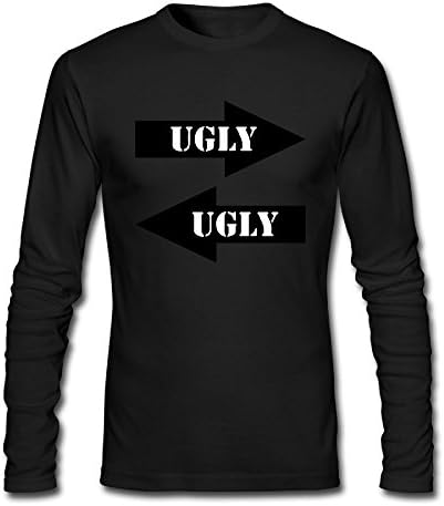 Ugly Left Ugly Right Cool Designer Students O-Neck Long Sleeves Tee Shirts Fashion 100% Cotton Casual Wear