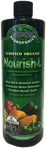 Microbe Life Hydroponics PH21232 Nourish-L Concentrated Ancient Humus Compost Extract for Hydroponics Soil Conditioning and Aquaponics (32 Ounce)
