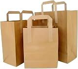 FR Enterprises Large Brown Paper Bags with Handles 750 Count 10x12x3.5 view 1