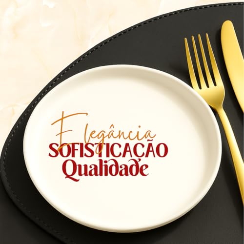 Jogo Americano Sousplat em Couro Ecológico Preto Formato Orgânico Impermeável, Resistente e Fácil de Limpar, Elegante para Mesa Posta e Decoração (6)