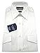 Van Heusen Men's 100% Cotton Non-Iron Aviator Pilot Shirt - Short Sleeve, White