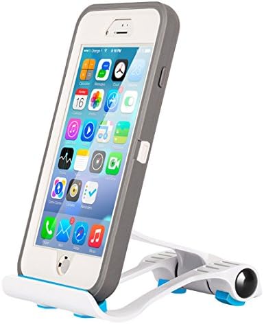 Carmilo Cell Phone Stand : Environmental Plastic, Multi-Angle Adjustment, for iPad, iPhone, Tablet and Smartphone with Thick Case (Blue)